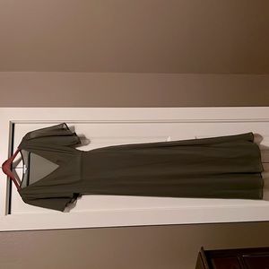 Olive Baltic Born Maxi Dress Size Medium flutter sleeves.